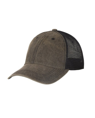 CZAPKA HELIKON TRUCKER PLAIN - DIRTY WASHED COTTON - DIRTY WASHED BLACK/ CZARNY A ONE SIZE CZ-PTC-DW-0T01A