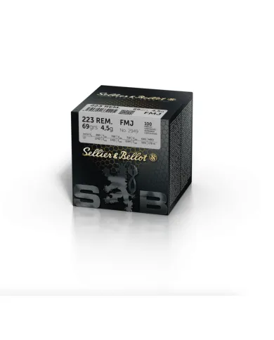 Amunicja S&B, kaliber 223Rem. FMJ 4,5g/69grs (100szt)