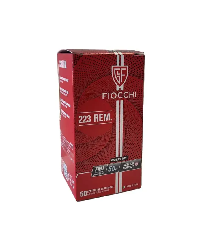 Amunicja kulowa Fiocchi kal. 223Rem FMJ 55gr Amunicja kulowa Fiocchi kal. 223Rem FMJ 55gr