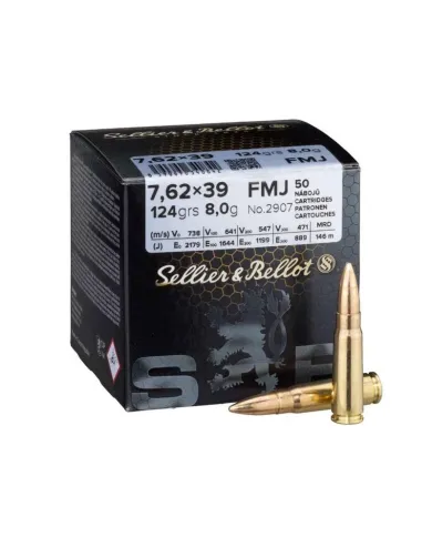 Amunicja S&B, kaliber S&B 7,62x39 FMJ 8,0G