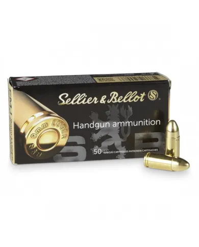 Amunicja S&B, kaliber 9mm LUGER, FMJ, 7,5G 115grs,