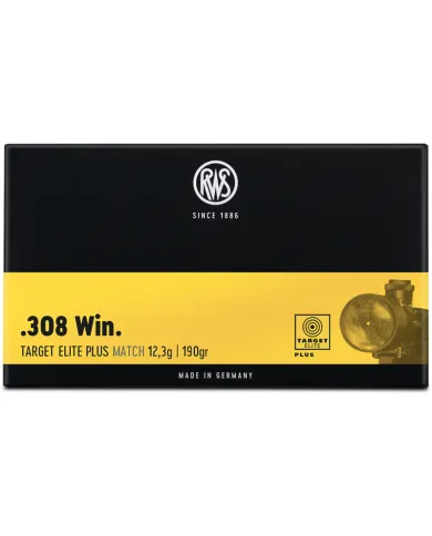 Amunicja kulowa RWS .308Win Target Elite Plus 12,3G/190GRS