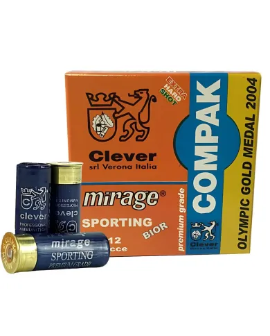 Amunicja śrut. 12/70 Clever Mirage T2 COMPAK SPORTING "8,5" 28g
