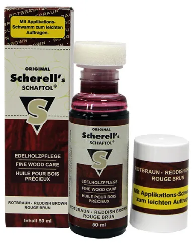 Scherell Schaftol olej mahoń 50ml Olej naturalny do drewna w płynie