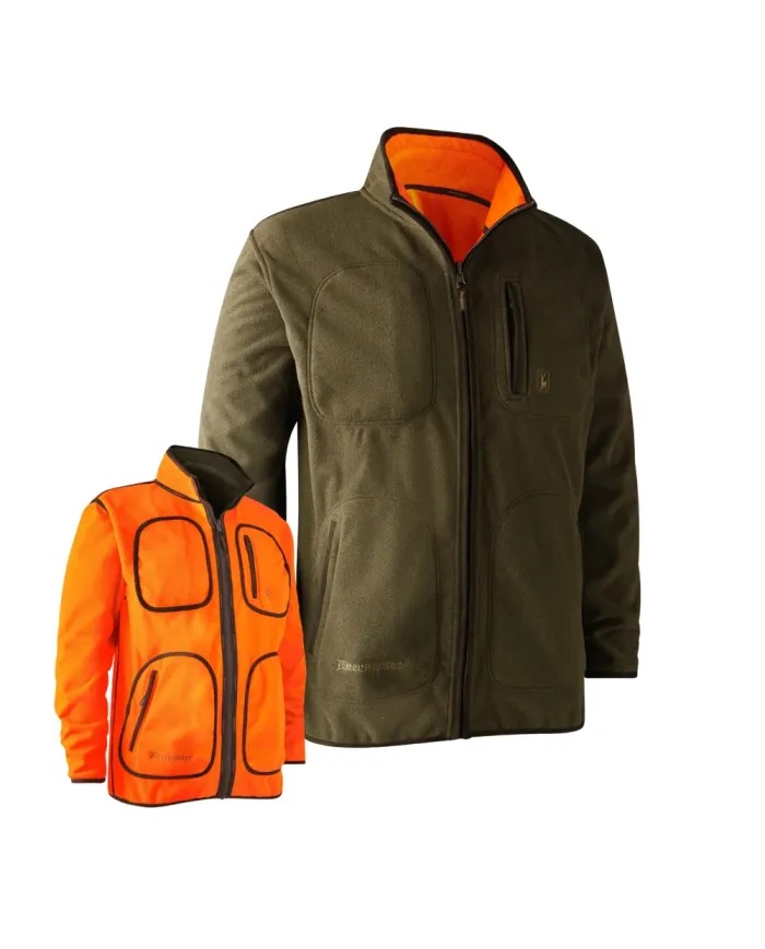 BLUZA DEERHUNTER 5526 Gamekeeper Reversible Fleece Jacket Orange