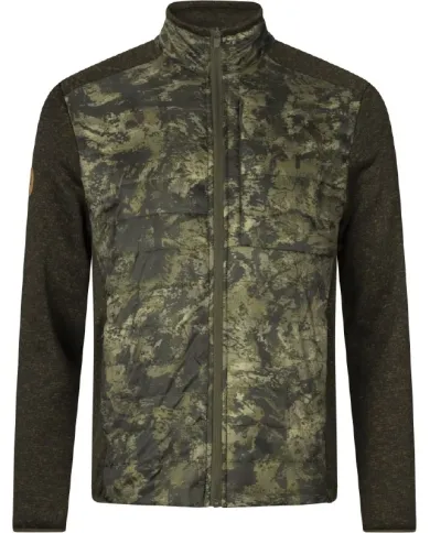 Bluza Seeland Theo Hybrid Jacket Camo Pine Green/InVis green