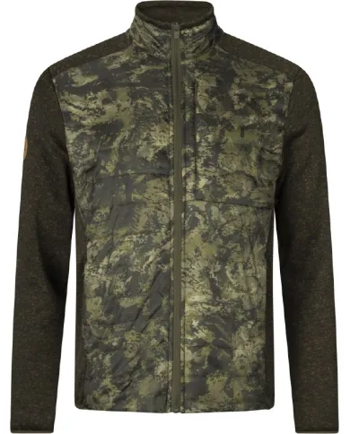 Bluza Seeland Theo Hybrid Jacket Camo Pine Green/InVis green