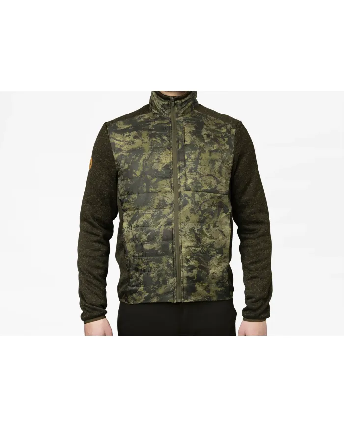 Bluza Seeland Theo Hybrid Jacket Camo Pine Green/InVis green