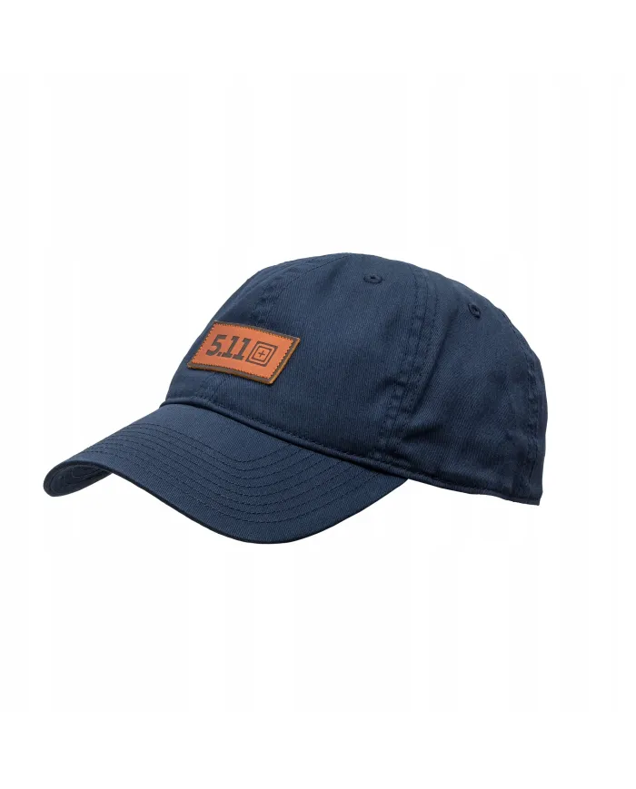 CZAPKA 5.11 LEATHER BOX LOGO CAP 721 PACIFIC NAVY