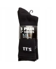 SKARPETKI 5.11 3-PACK 6 SOCKS 019 BLACK