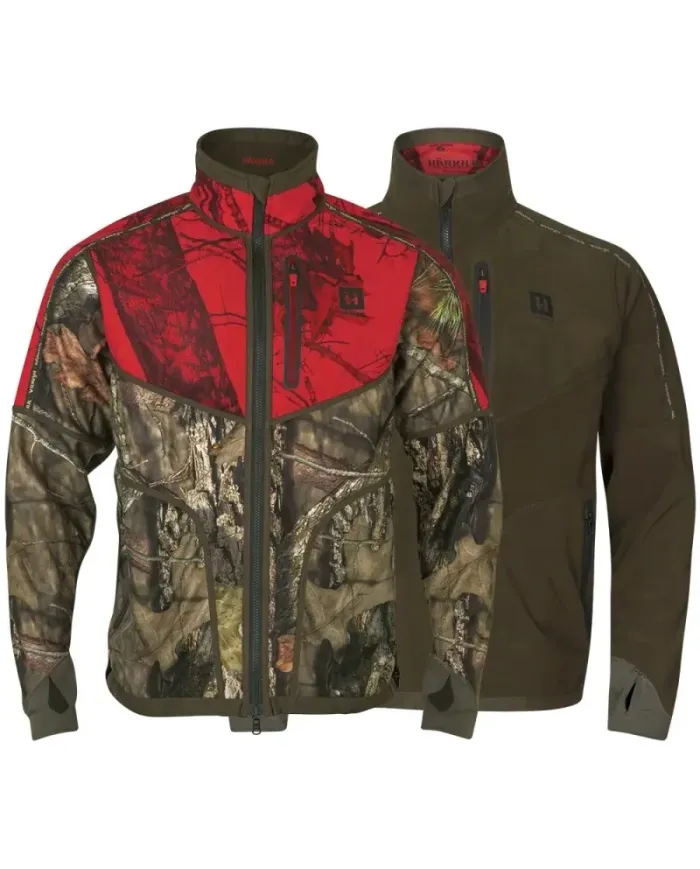Bluza Harkila Kamko camo reversible WSP fleece jacket Hunting green/mossy oak break-up Country
