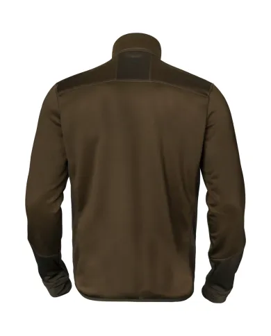 Bluza HARKILA Scandinavian fleece jacket Willow green/Deep brown