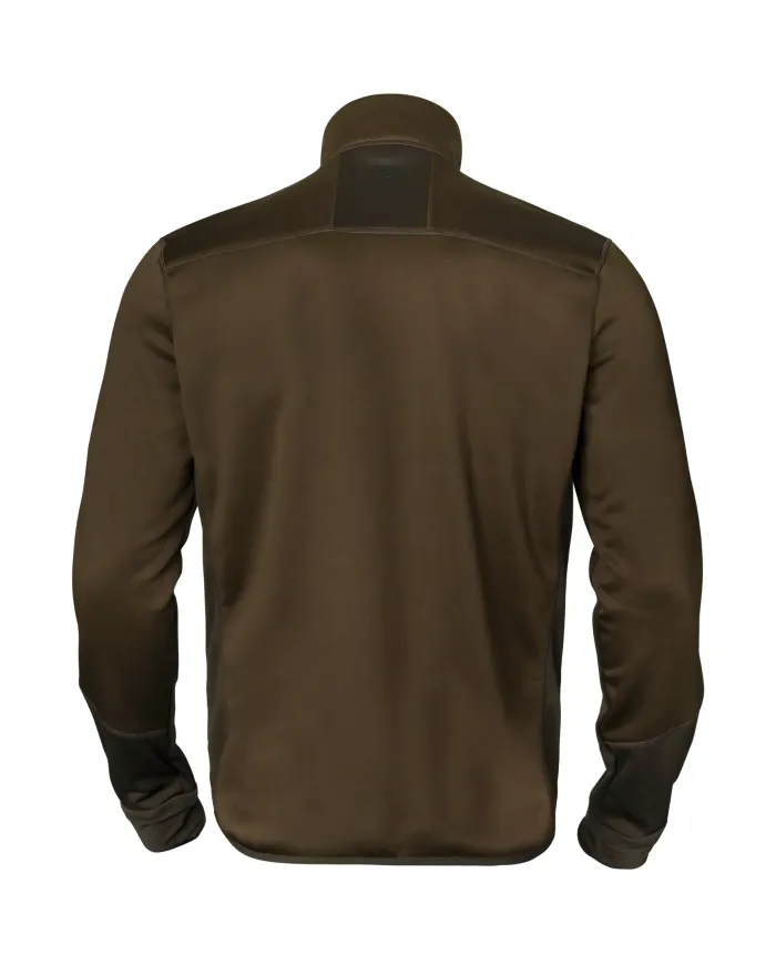 Bluza HARKILA Scandinavian fleece jacket Willow green/Deep brown