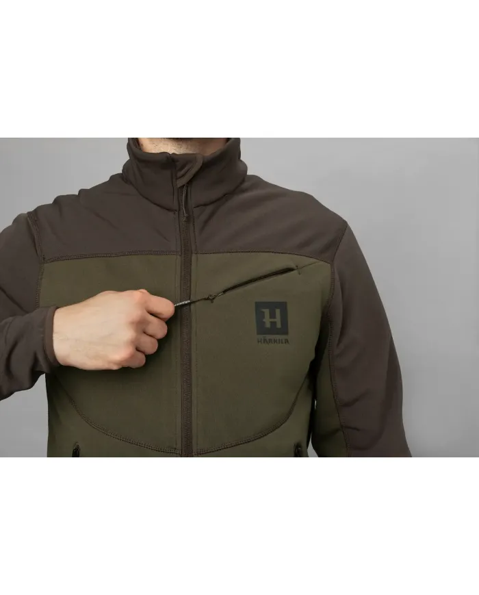 Bluza Harkila Olaf fleece Jacket Willow Green/Shadow Grey