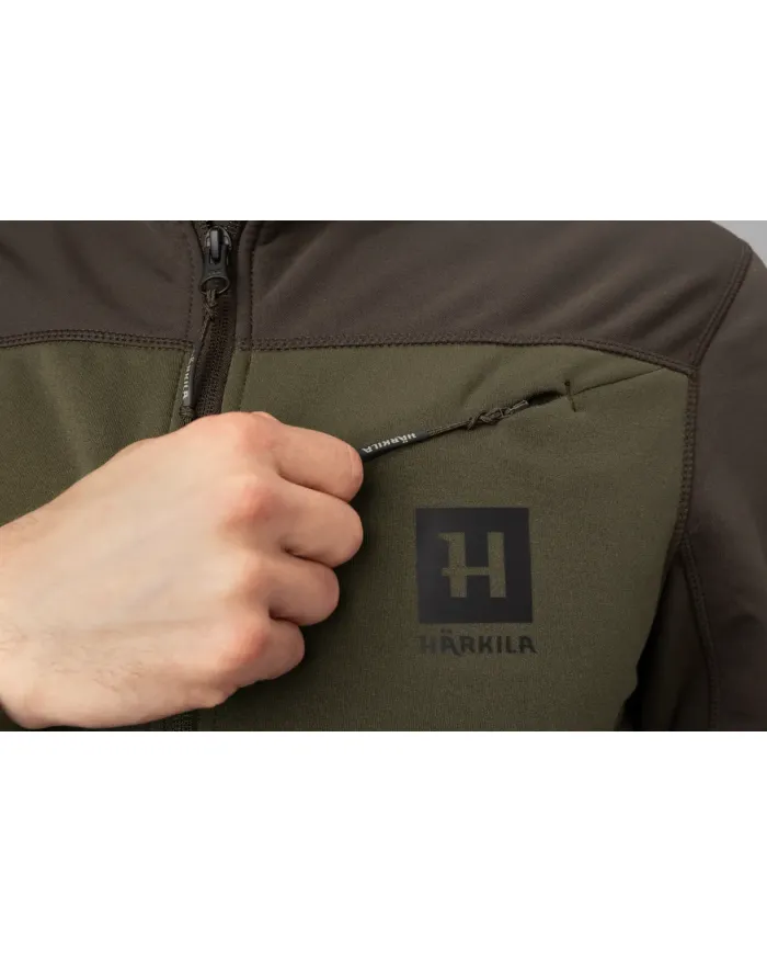 Bluza Harkila Olaf fleece Jacket Willow Green/Shadow Grey