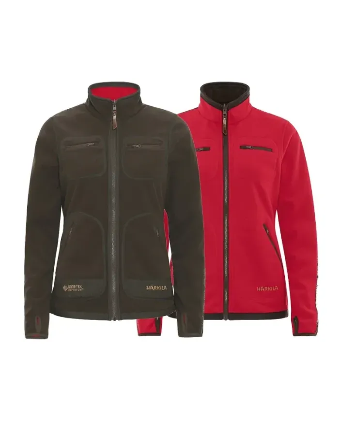 BLUZA POLAROWA HARKILA KAMKO FLEECE WOMEN BROWN/RED