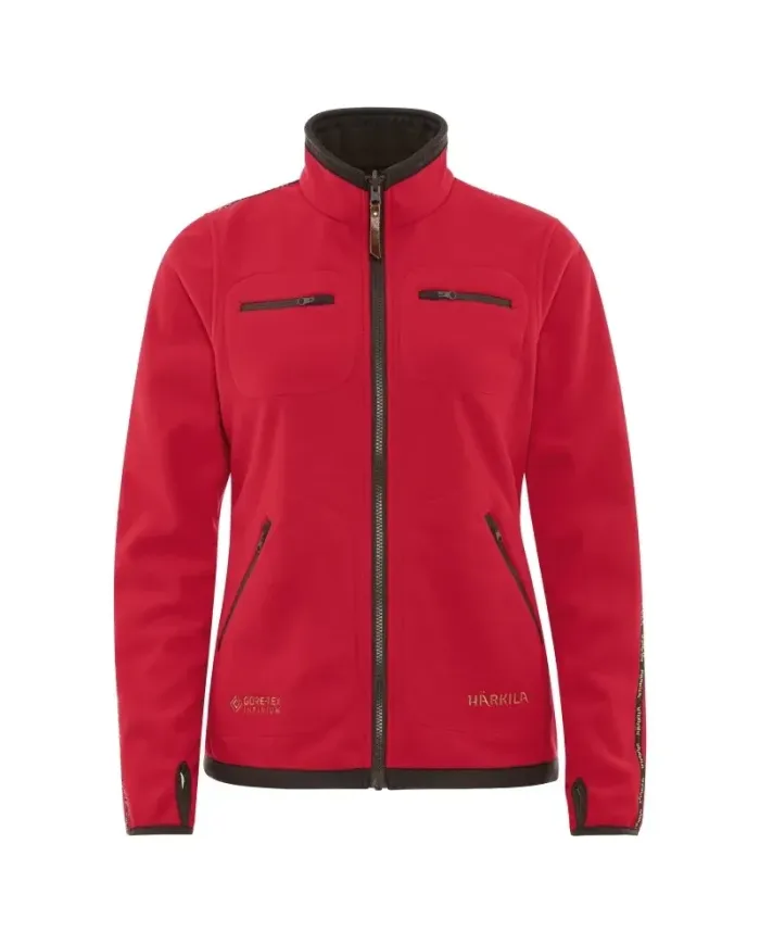 BLUZA POLAROWA HARKILA KAMKO FLEECE WOMEN BROWN/RED