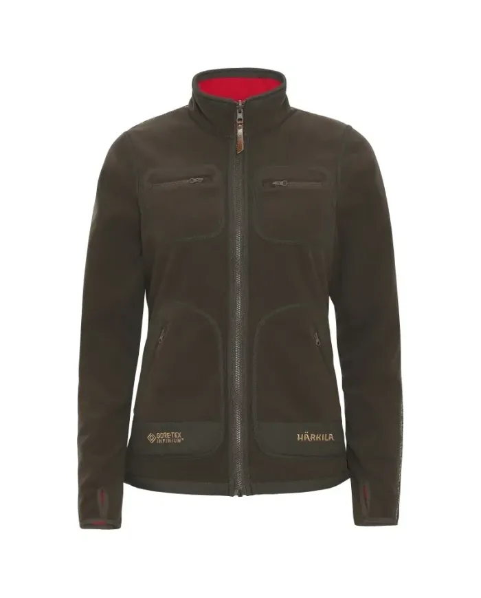 BLUZA POLAROWA HARKILA KAMKO FLEECE WOMEN BROWN/RED