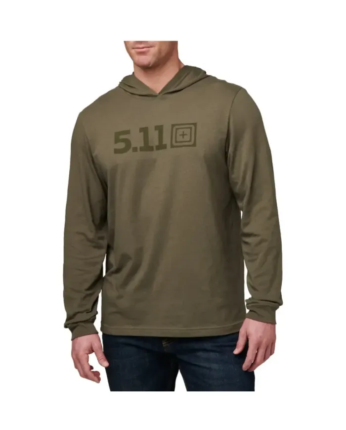 KOSZULKA Z KAPTUREM 5.11 HOODEED LS TEE KOMBU GREEN