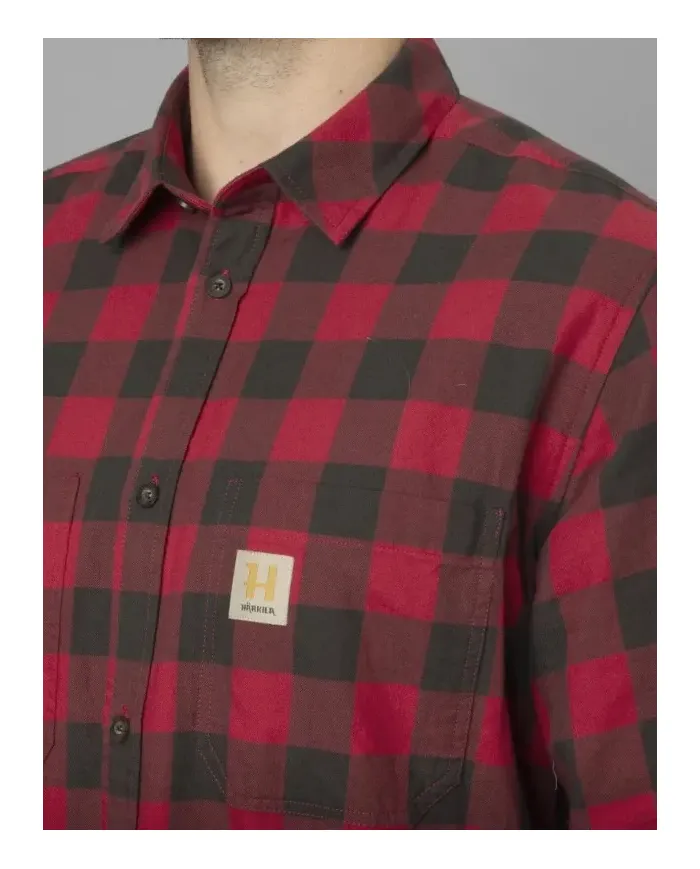 Koszula HARKILA Scandinavian L/S shirt Red check