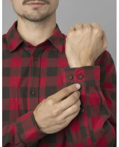 Koszula HARKILA Scandinavian L/S shirt Red check