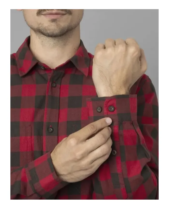 Koszula HARKILA Scandinavian L/S shirt Red check