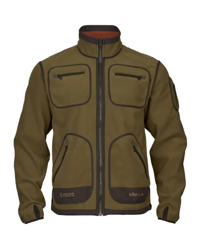 BLUZA POLAROWA HARKILA KAMKO FLEECE Dark Olive/ Arabian Spice