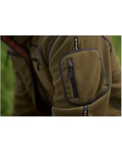 BLUZA POLAROWA HARKILA KAMKO FLEECE Dark Olive/ Arabian Spice