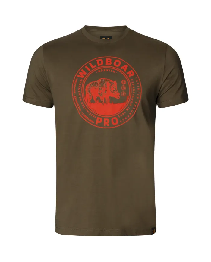 KOSZULKA HARKILA Wildboar S/S t-shir Willow green