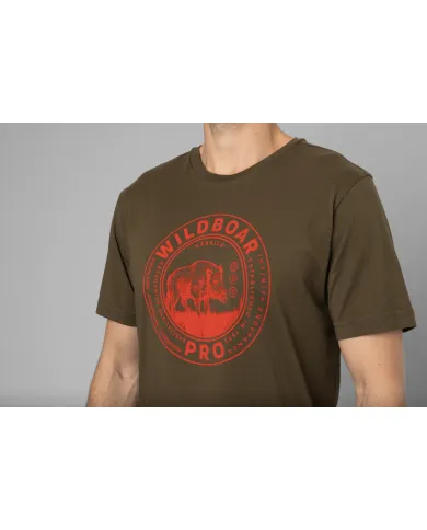 KOSZULKA HARKILA Wildboar S/S t-shir Willow green