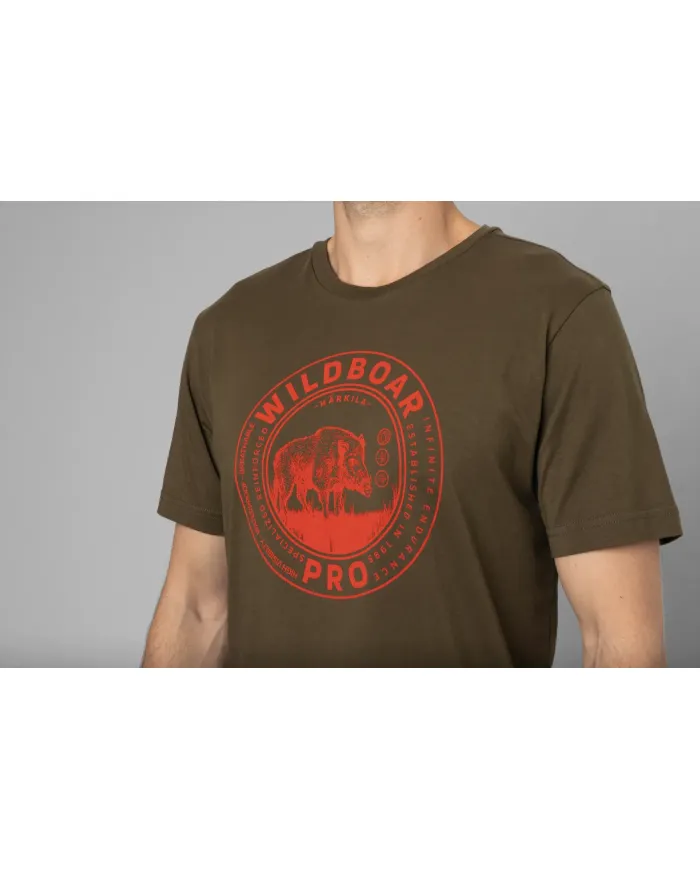 KOSZULKA HARKILA Wildboar S/S t-shir Willow green