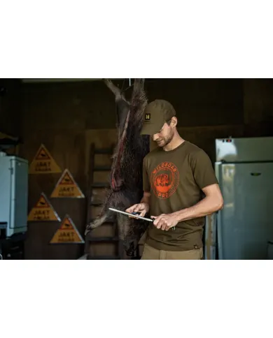 KOSZULKA HARKILA Wildboar S/S t-shir Willow green