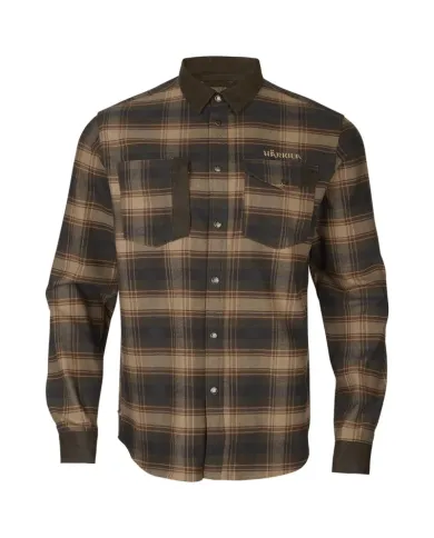 KOSZULA HARKILA AIVAK L/S SHIRT BURGUNDY