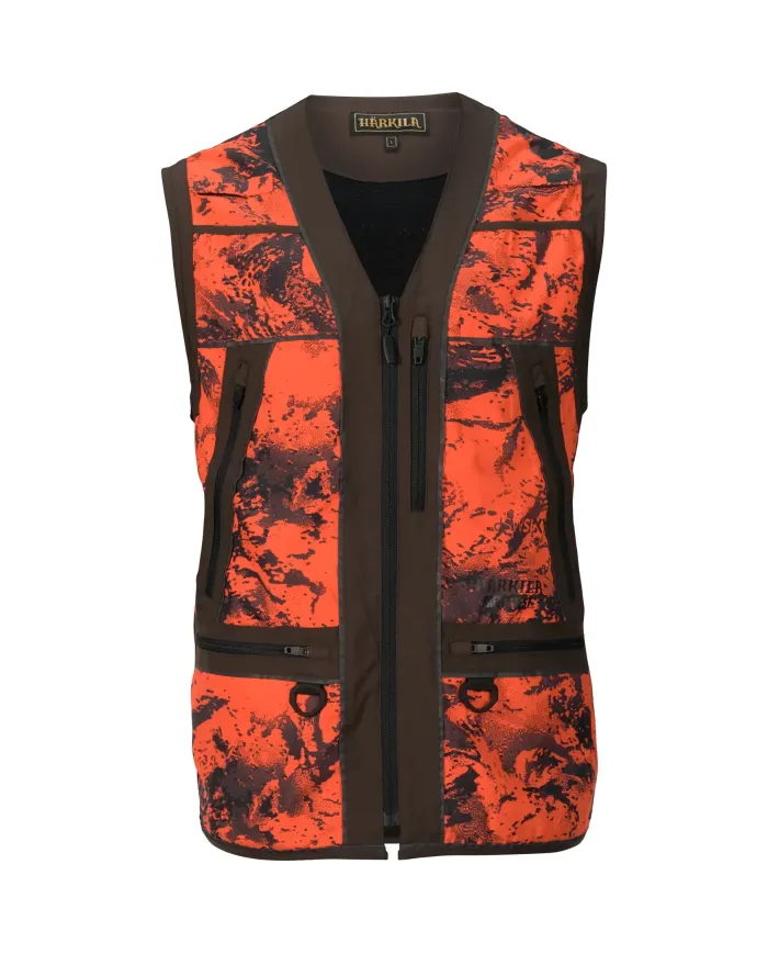KAMIZELKA HARKILA Wildboar Pro Safety waistcoat AXIS MSP®Orange Blaze/Shadow brown