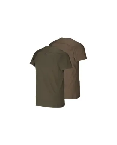 KOSZULKA HARKILA LOGO T-SHIRT 2-PACK WILLOW GREEN/SLATE BROWN
