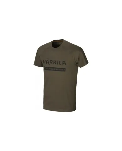 KOSZULKA HARKILA LOGO T-SHIRT 2-PACK WILLOW GREEN/SLATE BROWN