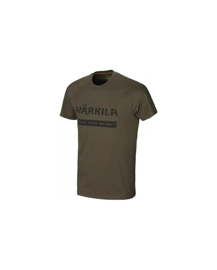 KOSZULKA HARKILA LOGO T-SHIRT 2-PACK WILLOW GREEN/SLATE BROWN