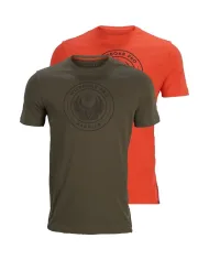 KOSZULKA HARKILA WILDBOAR PRO S/S T-SHIRT 2-PACK - LIMITED EDITION LIGHT WILLOW GREEN/DEMITASSE BROWN