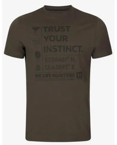 KOSZULKA HARKILA INSTINCT S/S T-SHIRT SHADOW BROWN