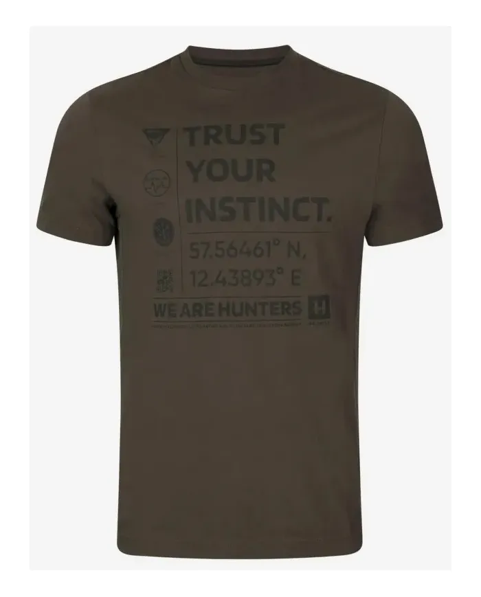 KOSZULKA HARKILA INSTINCT S/S T-SHIRT SHADOW BROWN