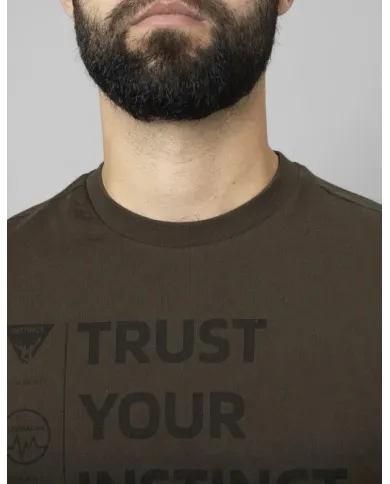 KOSZULKA HARKILA INSTINCT S/S T-SHIRT SHADOW BROWN