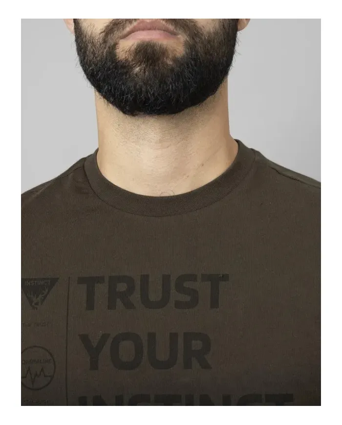 KOSZULKA HARKILA INSTINCT S/S T-SHIRT SHADOW BROWN