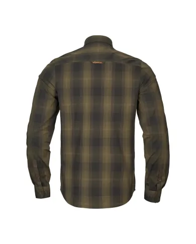 KOSZULA HARKILA AKKAN L/S WILLOW GREEN/SHADOW BROWN