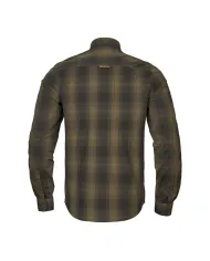 KOSZULA HARKILA AKKAN L/S WILLOW GREEN/SHADOW BROWN