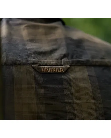 KOSZULA HARKILA AKKAN L/S WILLOW GREEN/SHADOW BROWN