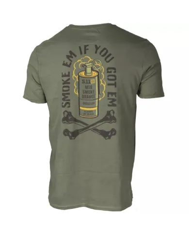 KOSZULKA 5.11 EMEA SMOKE 'EM SS TEE 225 MILITARY GRN