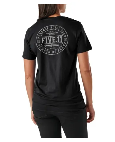 KOSZULKA 5.11 WM CAMP KNIFE SS TEE 019 BLACK