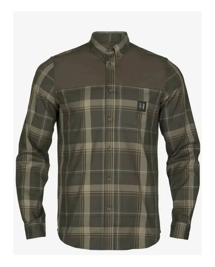 KOSZULA HARKILA ANKER L/S shirt Willow green