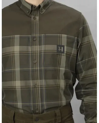 KOSZULA HARKILA ANKER L/S shirt Willow green