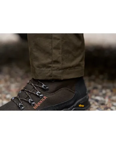 SPODNIE HARKILA FJELL TROUSERS WILLOW GREEN/SHADOW BROWN